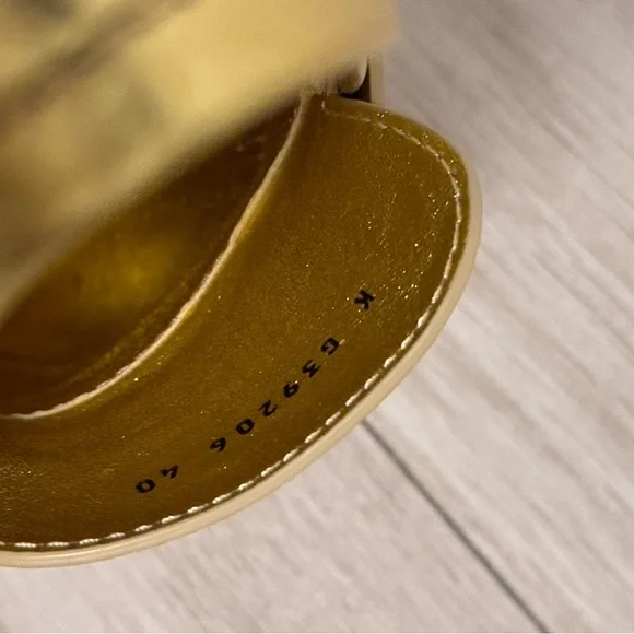 CHANEL Gold Flats Luxurious Metallic Loafers